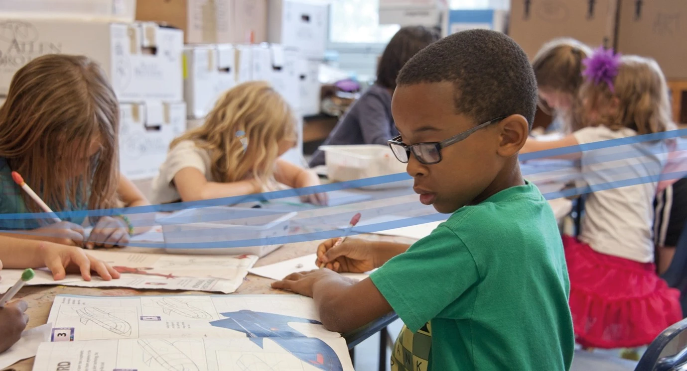 Boy at school